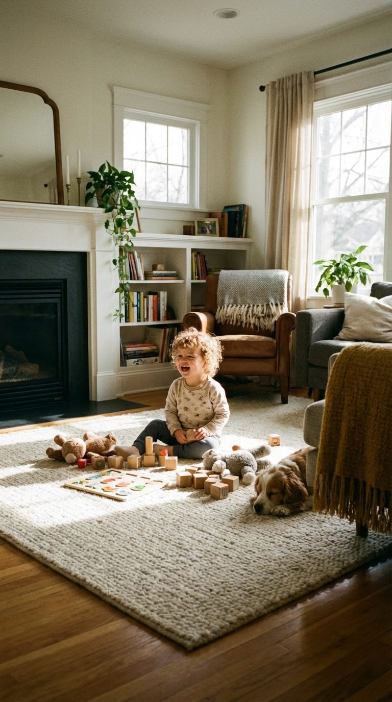 get kids to play - toddler playing with blocks and puzzles at home independent play ideas for preschoolers