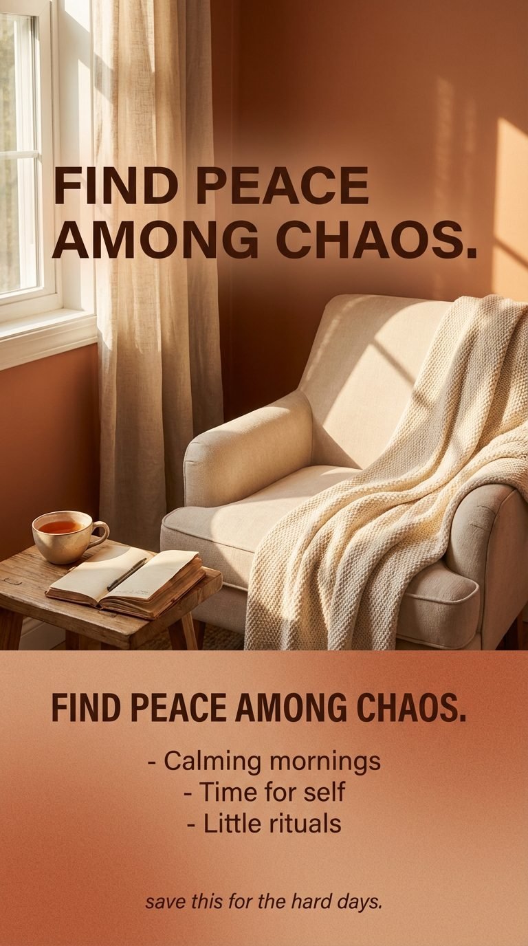 A peaceful moment for a mother to gather her thoughts — emotionally drained from parenting what to do.