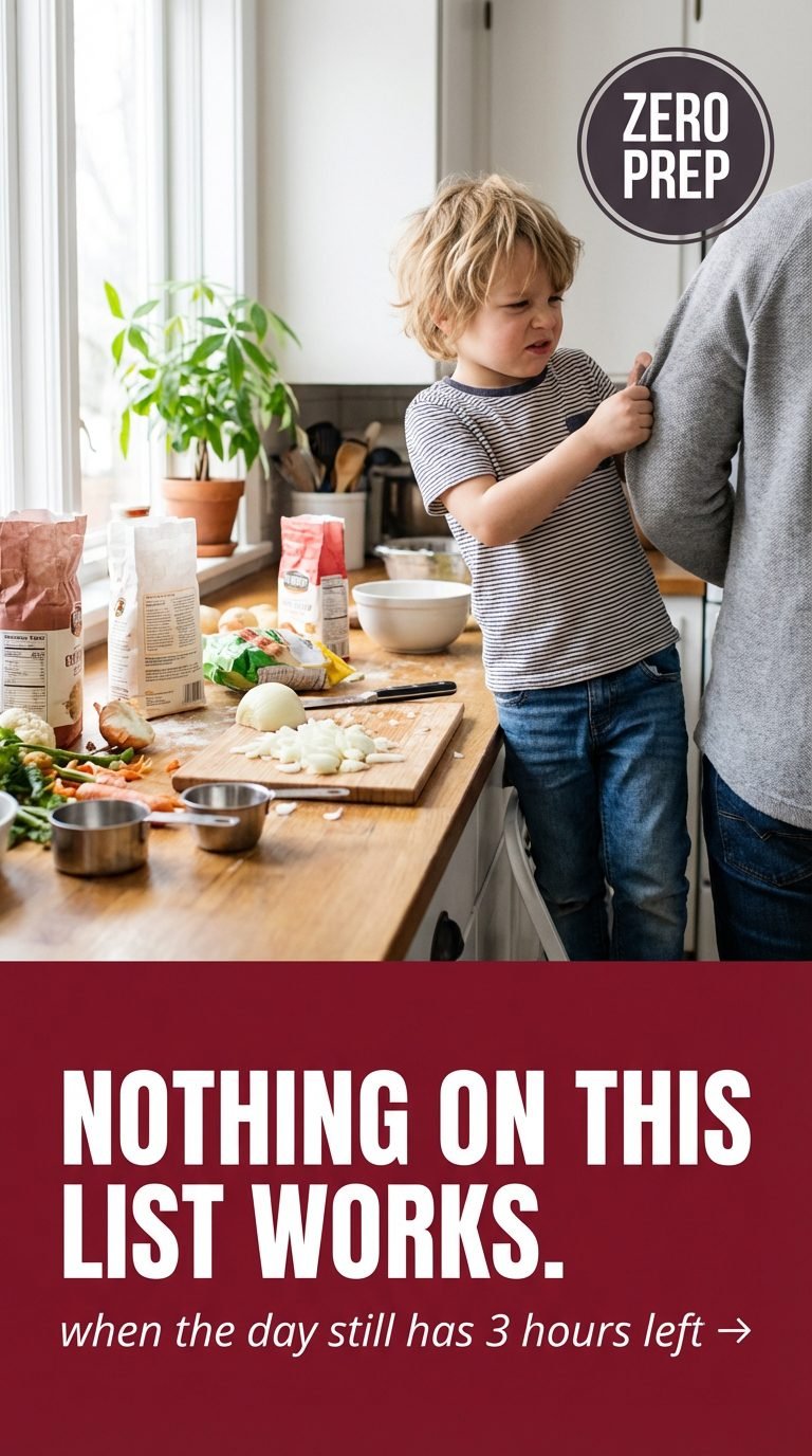 Child clinging to parent in kitchen for indoor cooking activities kids beginner.