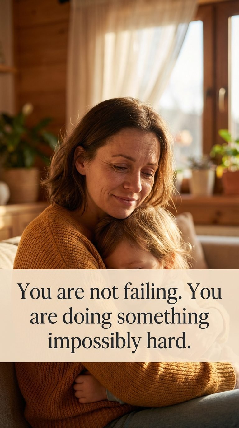 Mom reconnecting with her child — why I have no patience with my kids anymore.