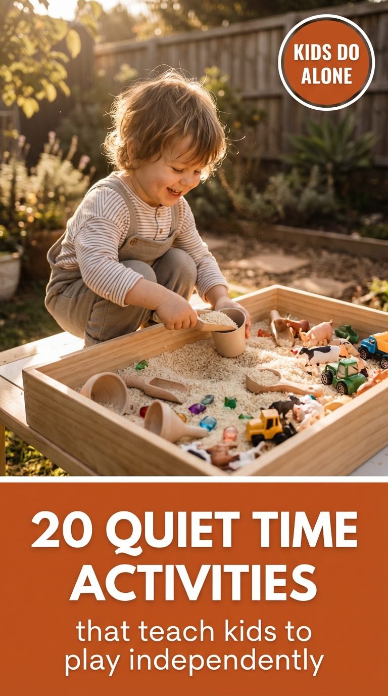 Child playing with a sensory bin filled with rice.