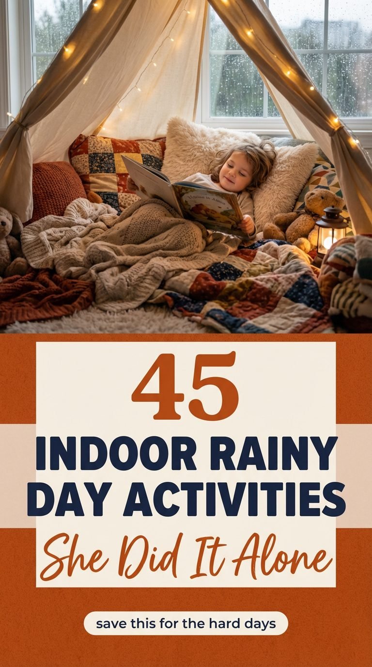 Cozy indoor camping setup for kids — indoor rainy day activities preschoolers.