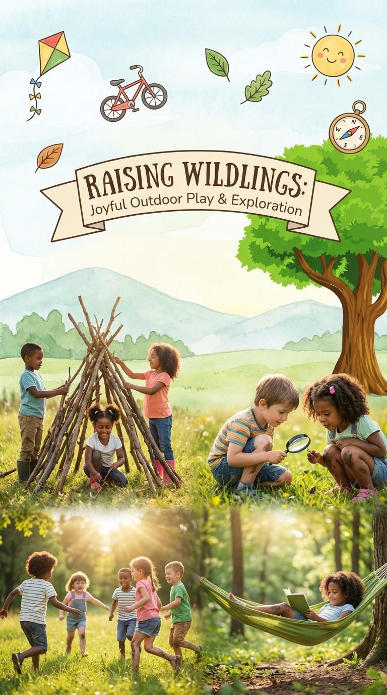 Children exploring nature during outdoor activities.