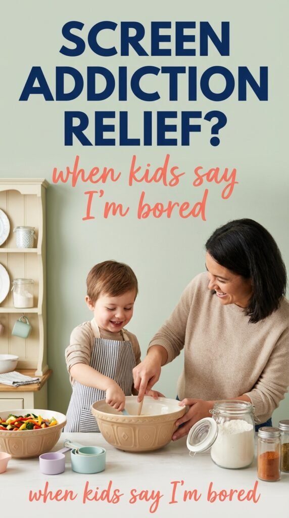 Child cooking with parent in the kitchen.