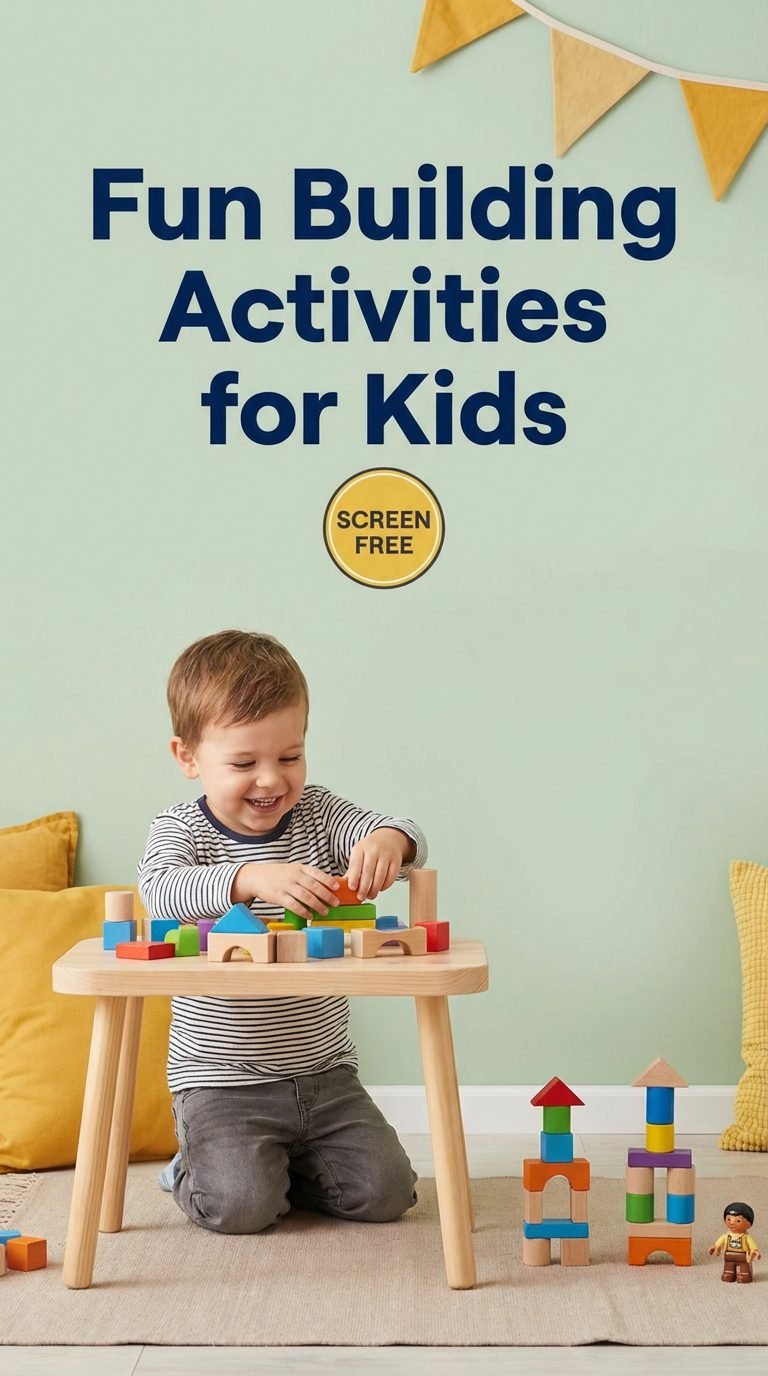 Child organizing building blocks on a table.