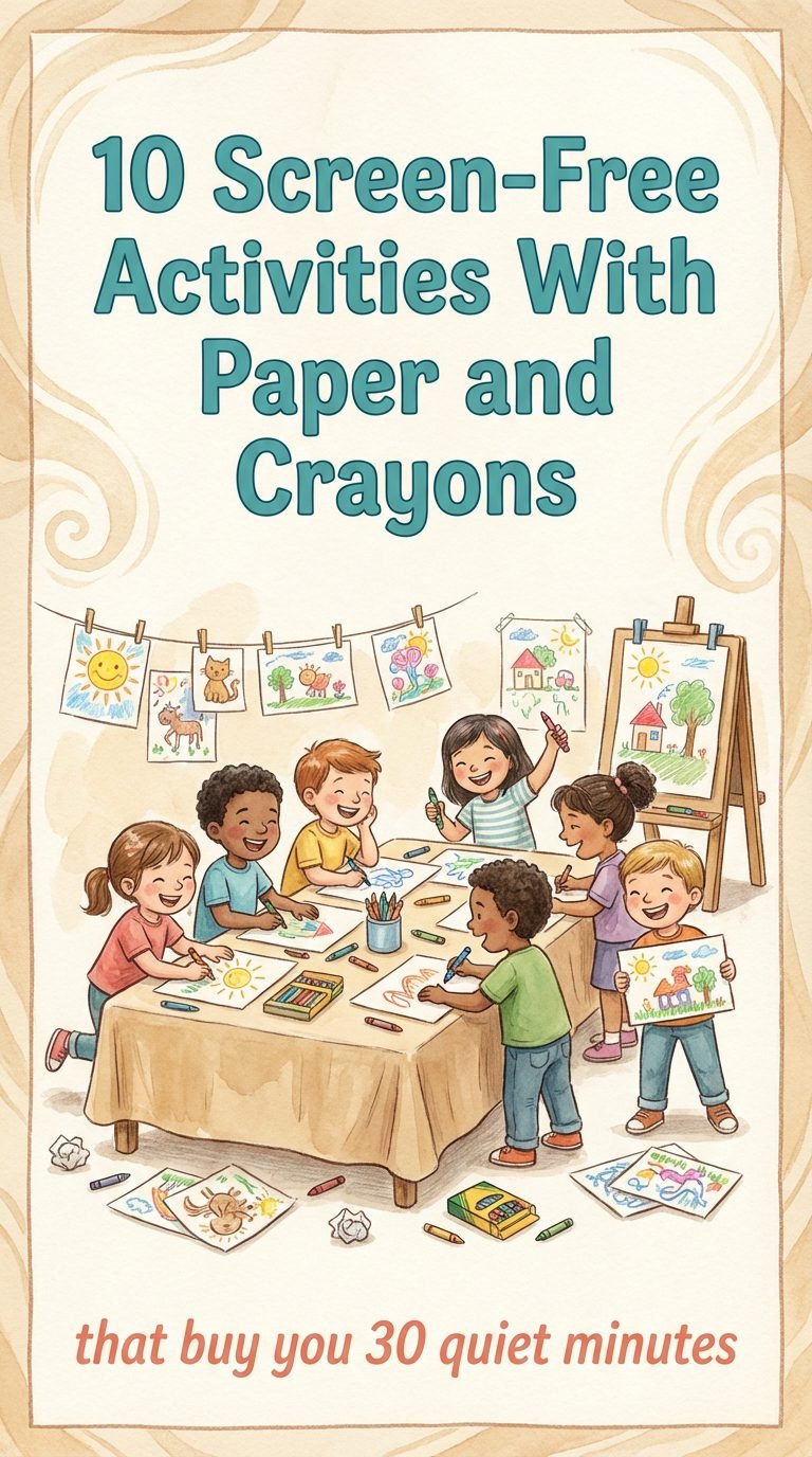 Children engaged in a drawing contest.