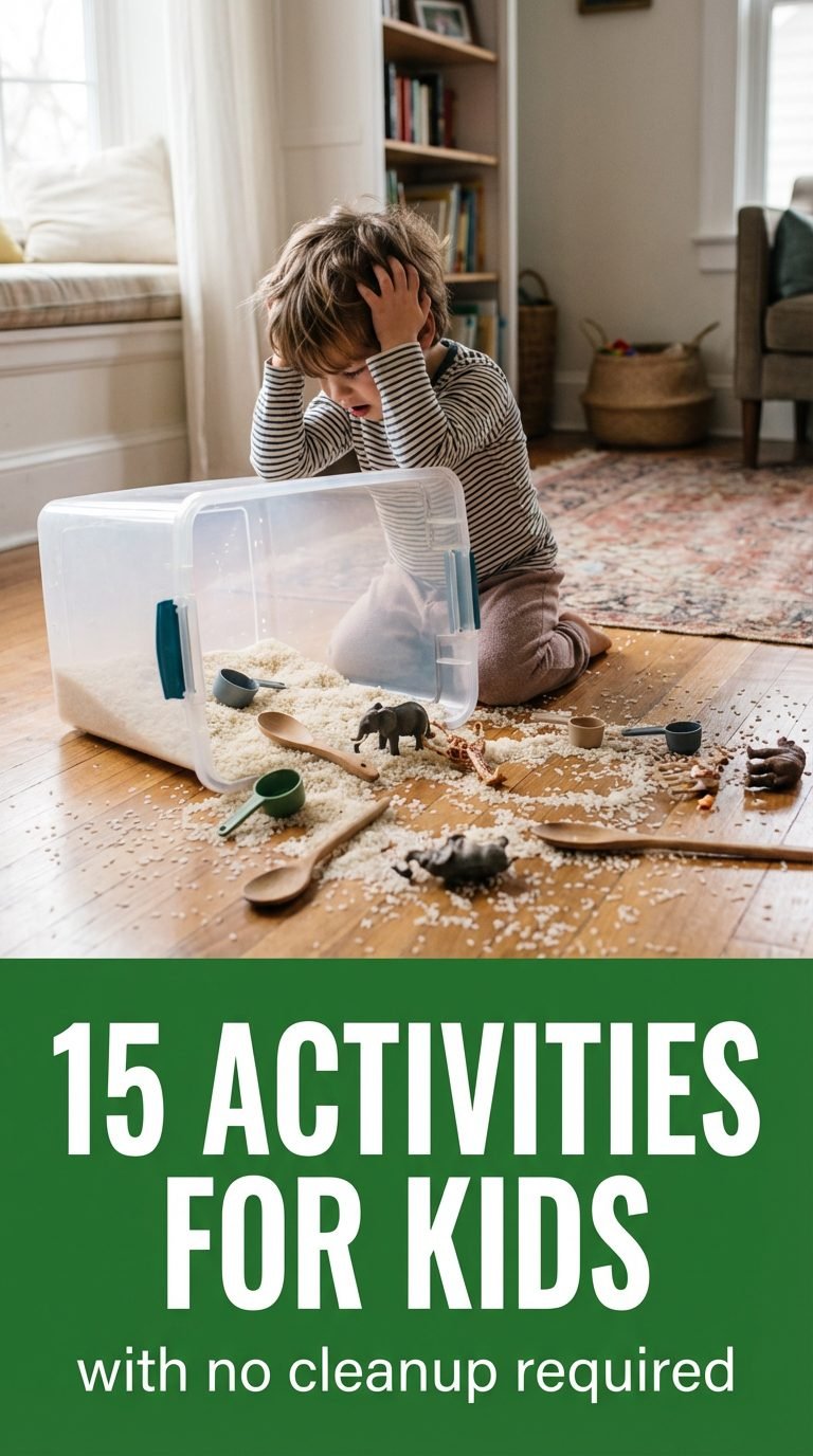 Child using a dry sensory bin with rice and toys.