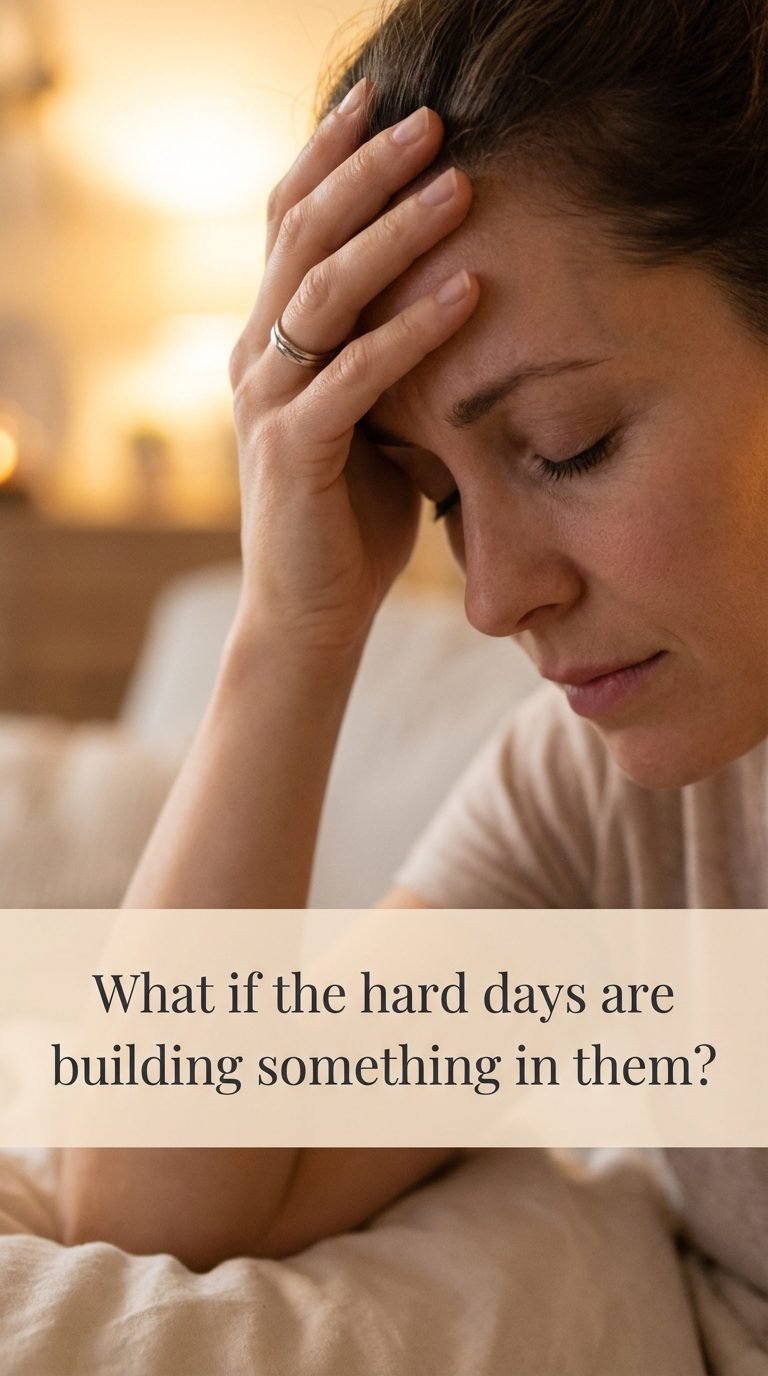 Mother with contemplative expression — how to quiet mom guilt voice in your head.