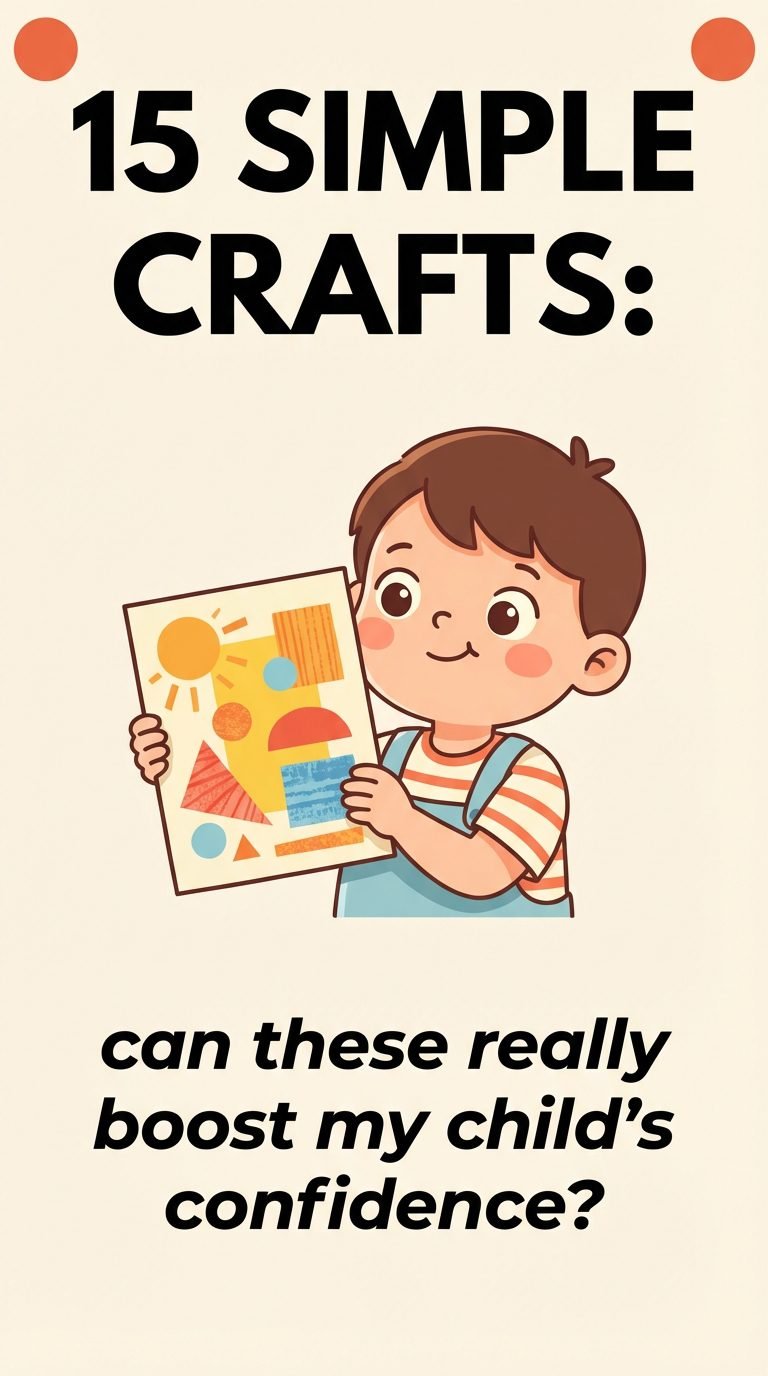 Child exploring simple crafts preschoolers build confidence.