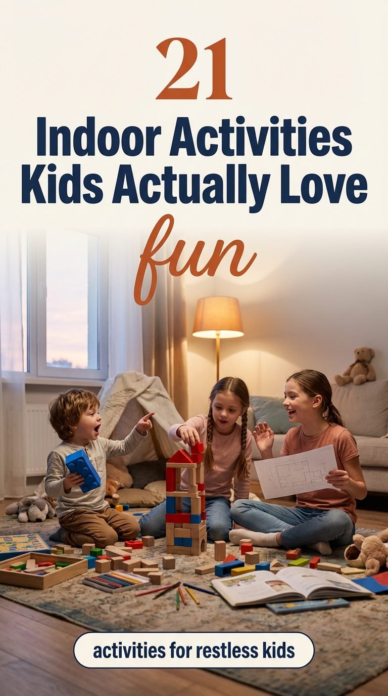 Children of different ages engaging in collaborative building activities indoors.