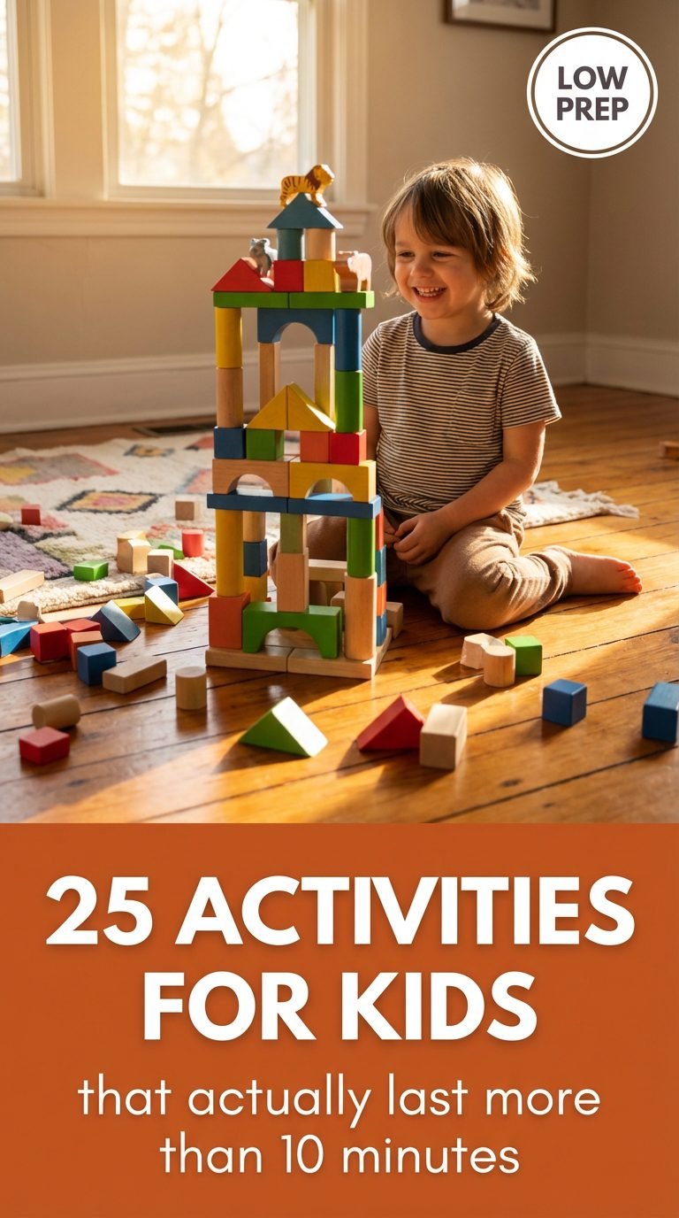 Child engaged in building activities with colorful blocks.