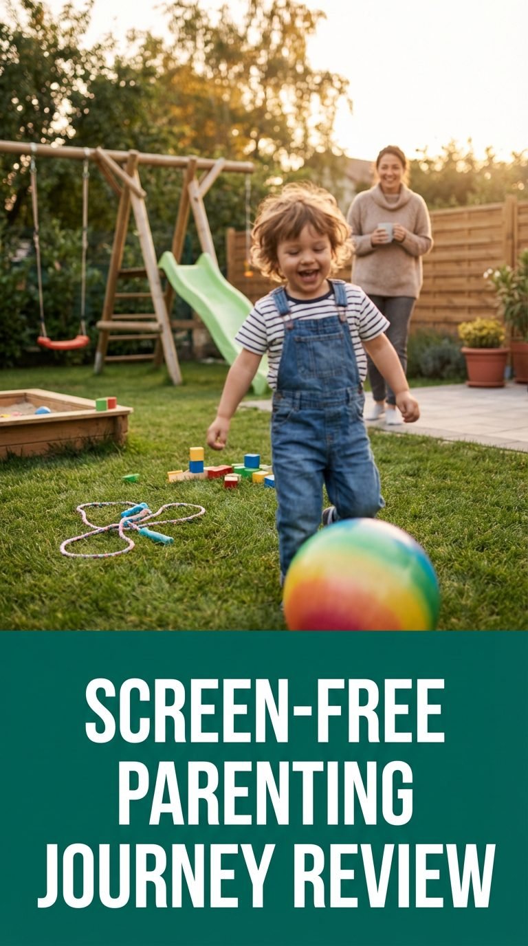 Child playing outdoors with parent observing.