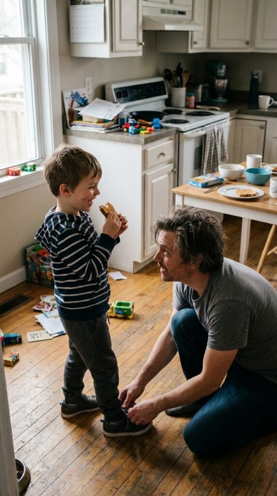 a parent and 7-year-old child during interruptions feel overwhelming, related to motherhood and constant interruption