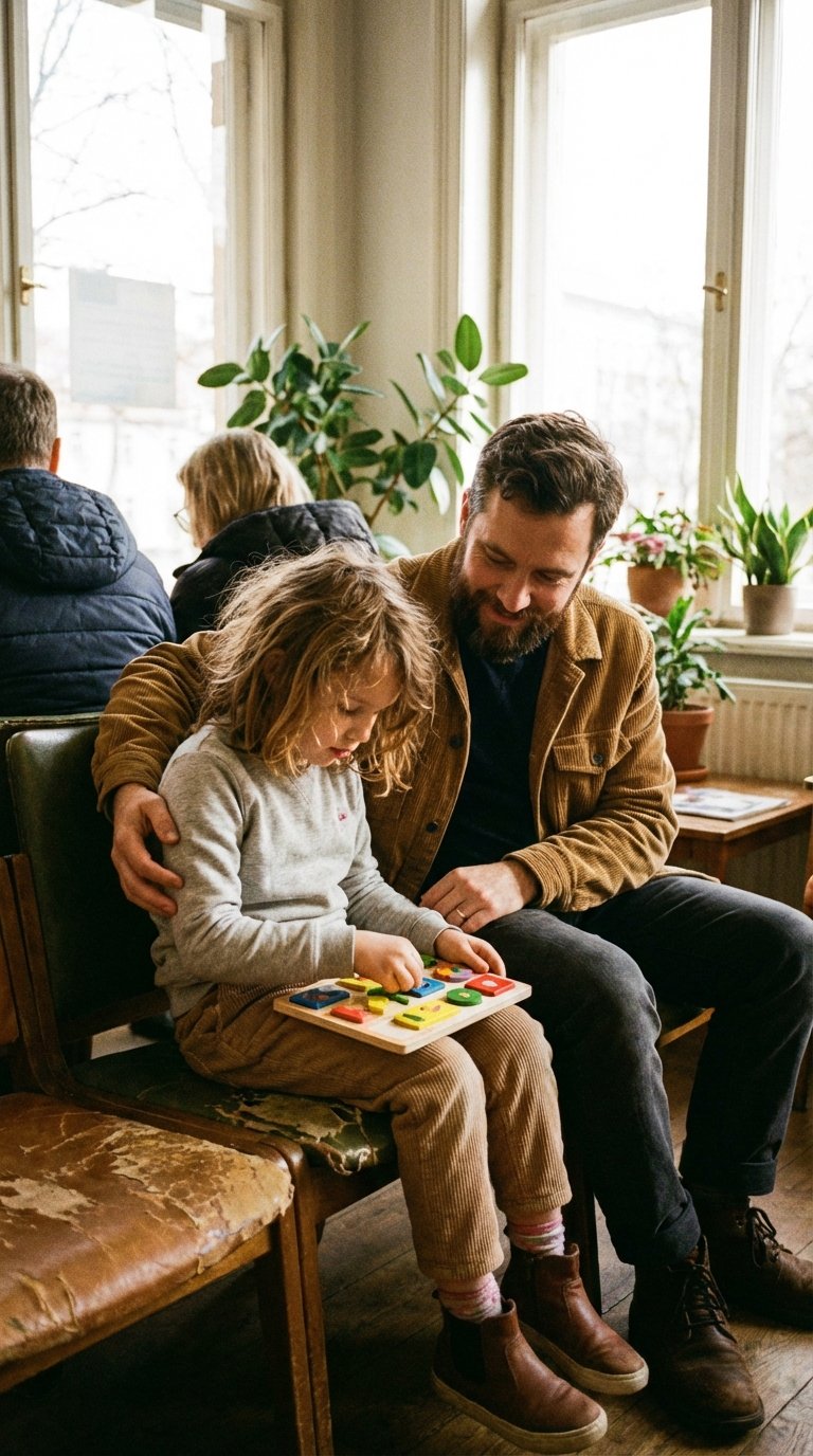 7-year-old child enjoying portable quiet activities for kids at home in a calm everyday family setting